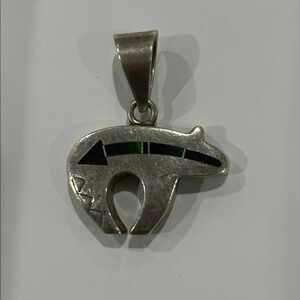 Sterling Silver Southwest Pendant with Inlay